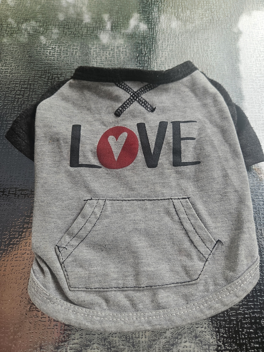 Ellen Degeneres Grey & Black 'LOVE' Dog Tee with Red Accent